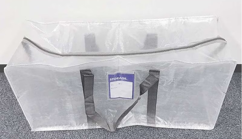 クリア収納バッグ L