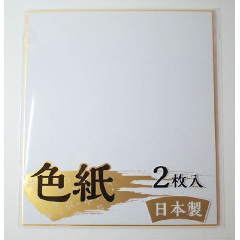 色紙　白無地　２枚入り