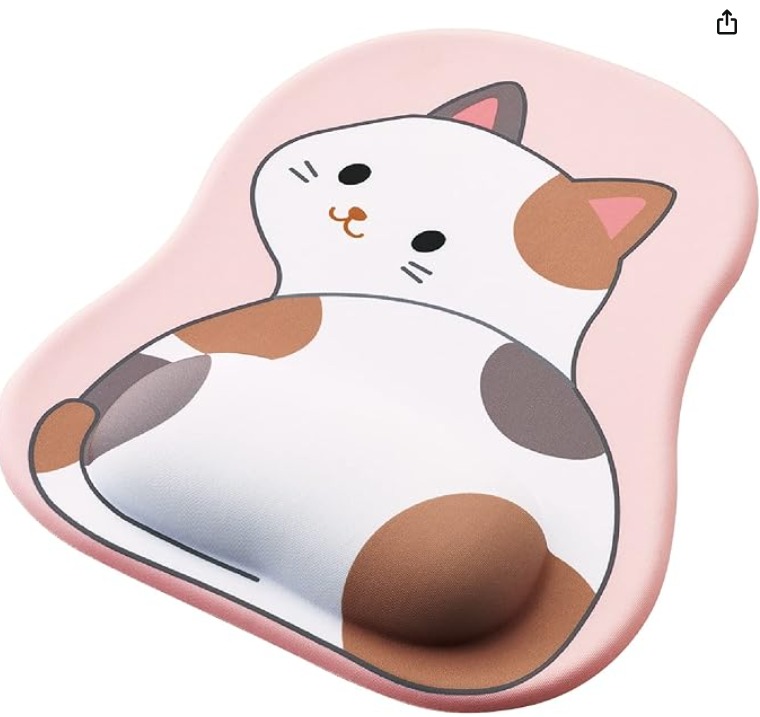 エレコム マウスパッド リストレスト付 ウレタンゲル ダイカット ネコ