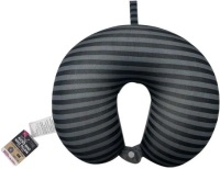 ダイソーマイクロビーズネックピロー（ボーダー、グレー）の画像