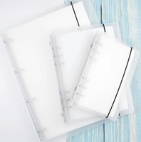 半透明 クリア シール台紙 シールバインダー はがせる シール手帳 台紙 6穴 の画像