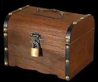 宝箱 鍵付き アンティーク調 収納ケース トレジャーボックスの画像