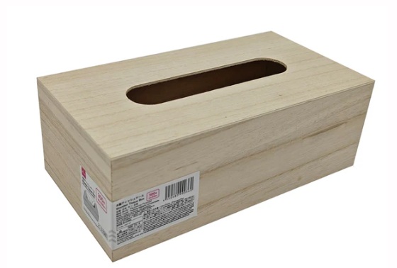 木製ティッシュケースの画像