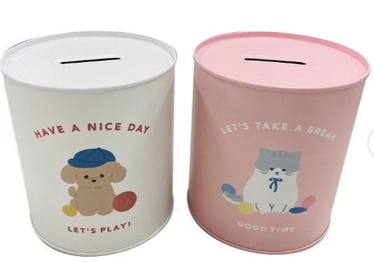 缶　貯金箱１０万円　アニマルの画像