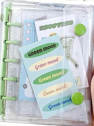 リフィル10枚付き! シール帳 A7 シール帳 台紙 シール帳 バインダー シール帳透明 の画像