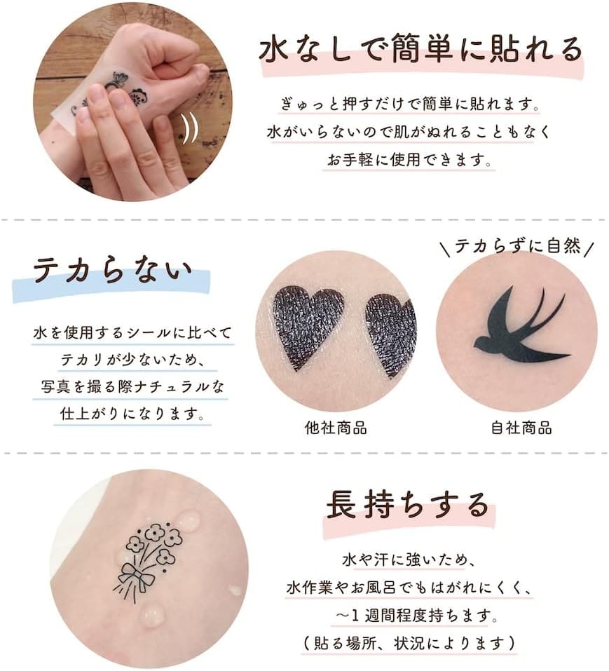 水なしタトゥシール