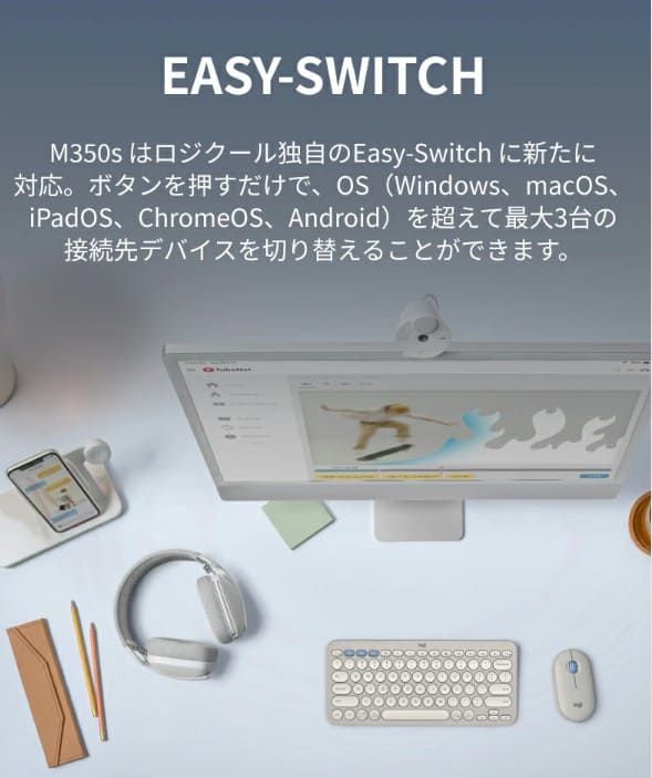 Logicoolのワイヤレスマウスの画像