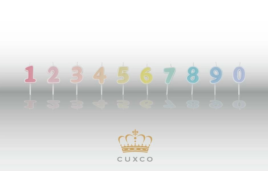 リトルレモネードのパステルカラーナンバーキャンドルの画像