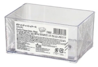 ダイソーのポケットティッシュケース(クリア)の画像