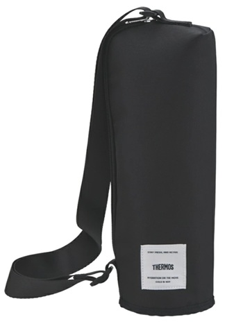 サーモス 保冷マイボトルポーチ ショルダー付き 1L用 水筒カバー 保冷バッグとしても使える アイソテック断熱構造 ストーンブラック APL-1000 STB