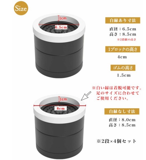 Tropchouの椅子の高さを上げるグッズの画像