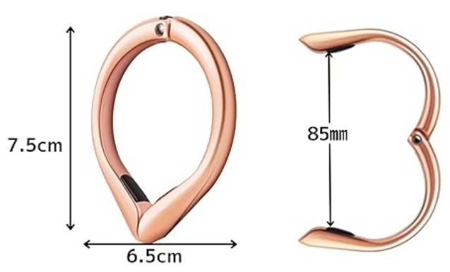 バッグハンガー テーブルフック カバン 机 おしゃれ ローズゴールドの画像