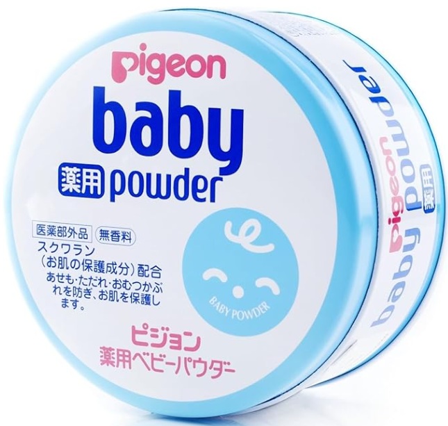 ピジョン 薬用ベビーパウダー 無香料 ブルー缶 150gの画像