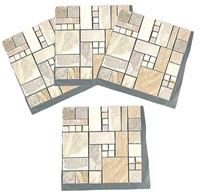 防草 タイル 天然石 敷くだけ DIY 敷石 石畳 の画像