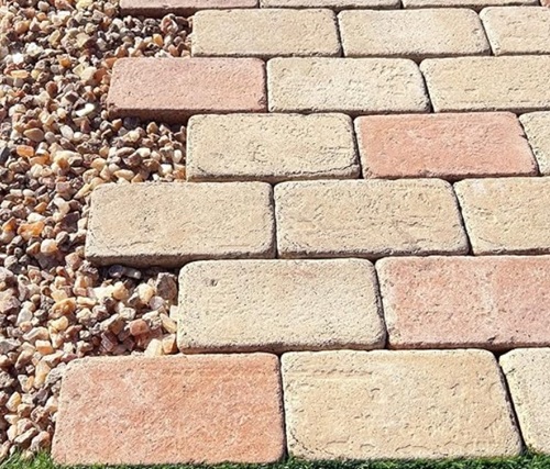 レンガ 防草 シート 付き タイル プロヴァンスタイルの画像