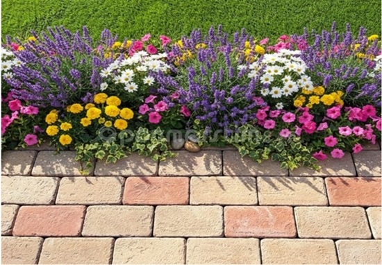 レンガ 防草 シート 付き タイル プロヴァンスタイルの画像