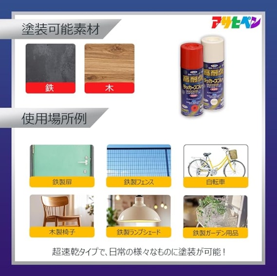 アサヒペン(Asahipen) 高耐久ラッカースプレー 300MLの画像