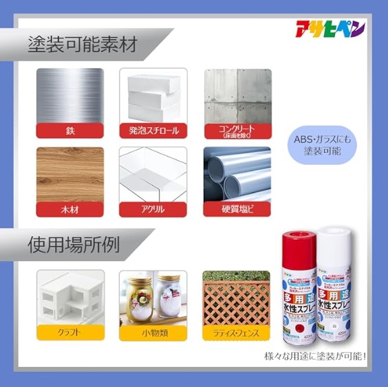 アサヒペン 水性多用途スプレー 420MLの画像