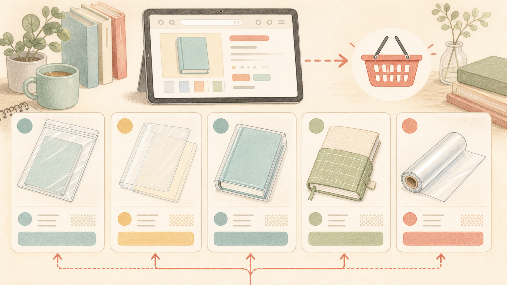 売っていない時は通販候補から選ぶの結論を示す手書き図解