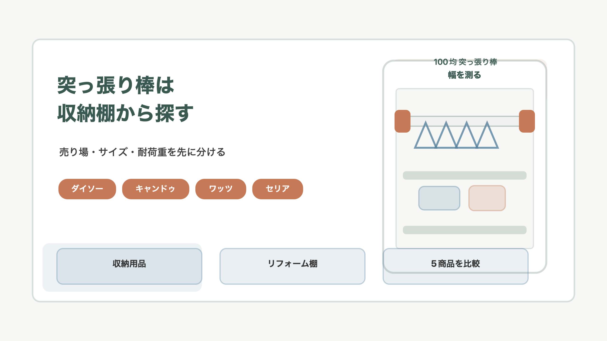 100均の突っ張り棒はどこに売ってる！売り場と耐荷重まで調査の結論を示す手書き図解